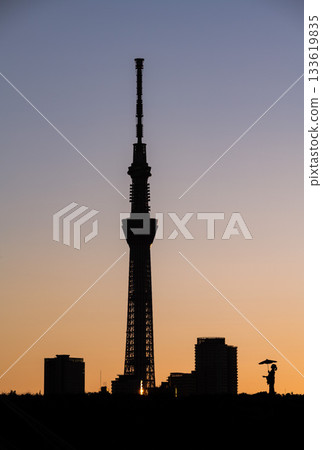 Skytree and kimono silhouette collaboration Skytree and kimono silhouette collaboration 133619835