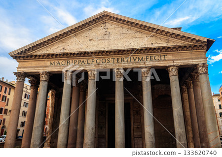 Exterior of Pantheon in Rome, Italy 133620740