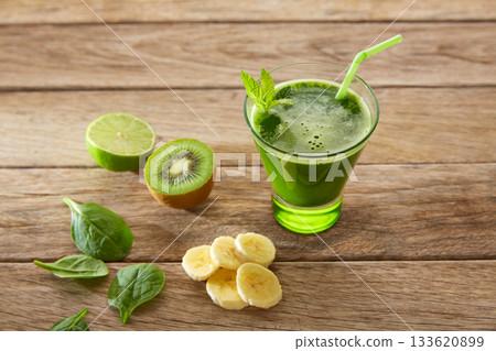 Detox green juice cleansing recipe 133620899