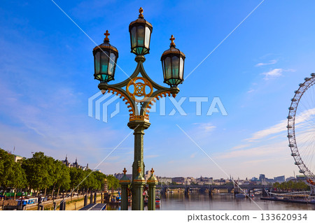 London Skyline from Thames river 133620934