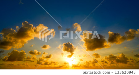Sunset colorful dramatic sky clouds Sunset colorful dramatic sky clouds 133620943