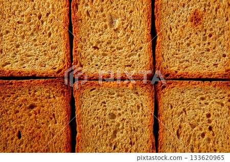 Toasted bread slices Toasted bread slices 133620965