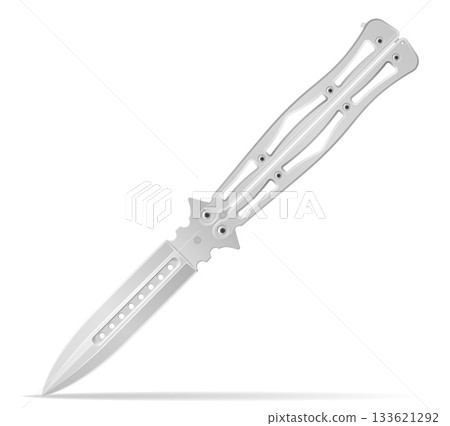butterfly knife is a melee weapon vector illustration 133621292