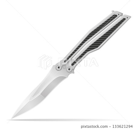 butterfly knife is a melee weapon vector illustration butterfly knife is a melee weapon vector illustration 133621294