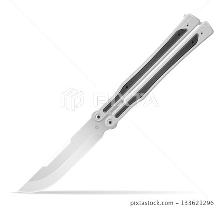 butterfly knife is a melee weapon vector illustration butterfly knife is a melee weapon vector illustration 133621296