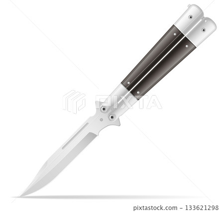 butterfly knife is a melee weapon vector illustration butterfly knife is a melee weapon vector illustration 133621298