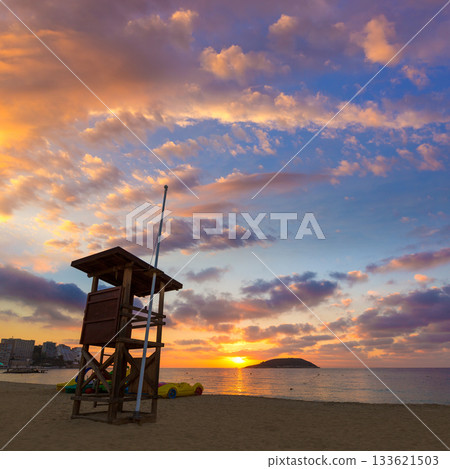 Mallorca sunrise in Magaluf Palmanova beach Mallorca sunrise in Magaluf Palmanova beach 133621503