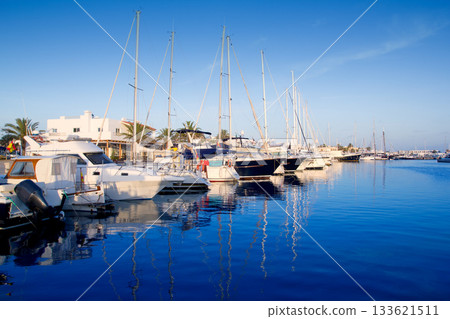 Formentera marina port in Balearic Islands 133621511
