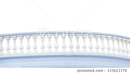 Beautiful stone railings isolated Beautiful stone railings isolated 133621778