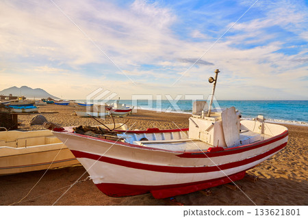 Almeria Cabo de Gata San Miguel beach boats Almeria Cabo de Gata San Miguel beach boats 133621801