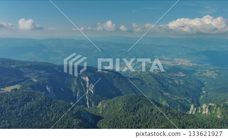 Mountains, hills and meadow, village in Tara park Mountains, hills and meadow, village in Tara park 133621927