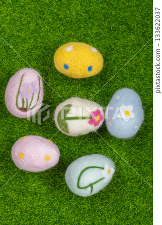 Easter decorations with Easter eggs Easter decorations with Easter eggs 133622037
