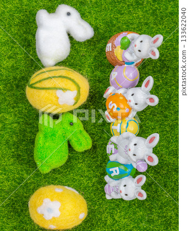 Easter decorations with Easter eggs Easter decorations with Easter eggs 133622040