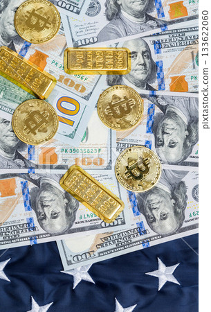 hundred dollar bills with gold hundred dollar bills with gold 133622060