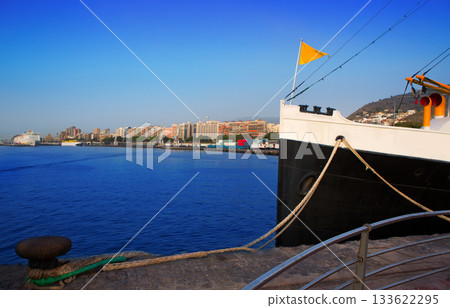 Santa Cruz de Tenerife harbor at Canary Islands Santa Cruz de Tenerife harbor at Canary Islands 133622295