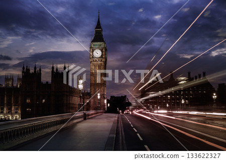 Big Ben Clock Tower in London England Big Ben Clock Tower in London England 133622327