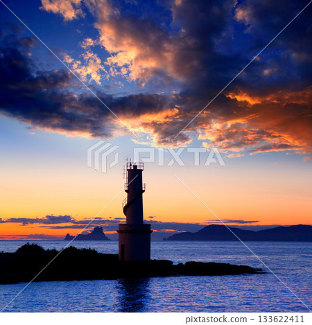 Sunset from La Savina lighthouse in Formentera Sunset from La Savina lighthouse in Formentera 133622411