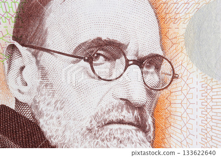 Pedro Figari a closeup portrait from Uruguayan money Pedro Figari a closeup portrait from Uruguayan money 133622640