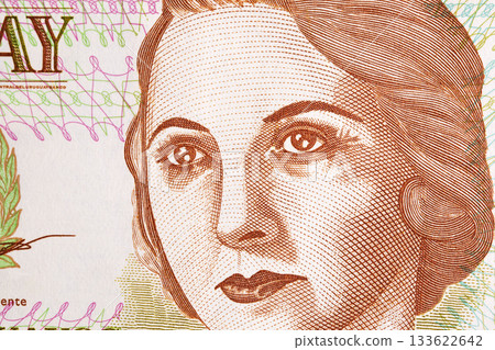 Juana de Ibarbourou a closeup portrait from Uruguayan money Juana de Ibarbourou a closeup portrait from Uruguayan money 133622642