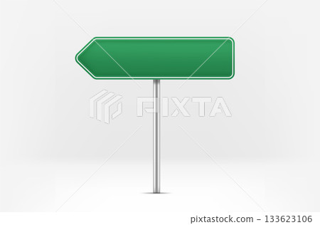 City green board isolated on white background. 3d vector 133623106