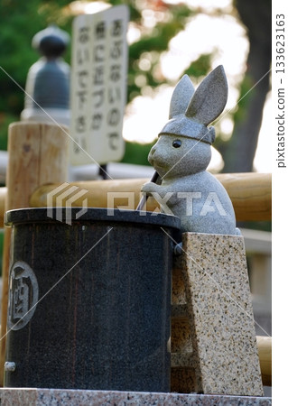 The rabbit at Izumo Taisha Shrine brewing sake 133623163