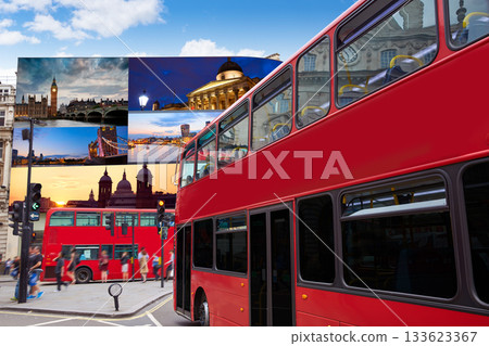 Piccadilly Circus London digital photomount 133623367