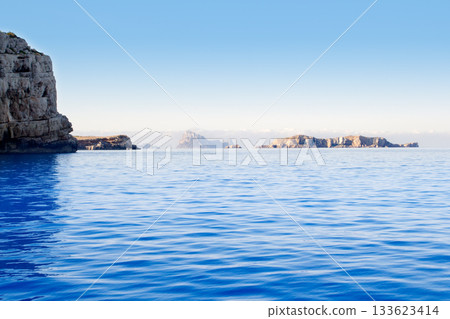 Ibiza Esparto island from a boat view Ibiza Esparto island from a boat view 133623414