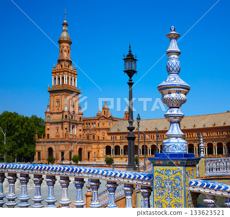 Seville Sevilla Plaza Espana Andalusia Spain Seville Sevilla Plaza Espana Andalusia Spain 133623521