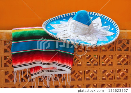charro mariachi blue mexican hat serape poncho charro mariachi blue mexican hat serape poncho 133623567