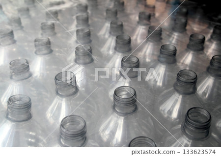bottle rows stacked wrapped in plastic 133623574