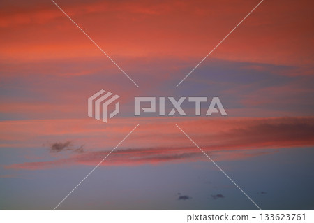 Sunset sky clouds orange and blue Sunset sky clouds orange and blue 133623761