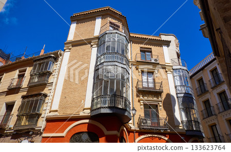 Toledo facades in Castile La Mancha Spain 133623764