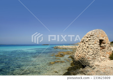 Formentera island near Ibiza in Mediterranean Formentera island near Ibiza in Mediterranean 133623809