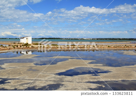 Ses Salines Formentera saltworks horizon balearic 133623811