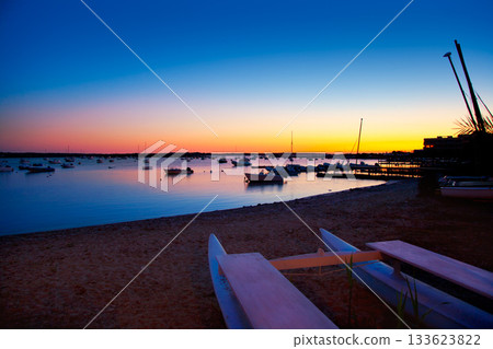Formentera sunset in se estany des peix Formentera sunset in se estany des peix 133623822