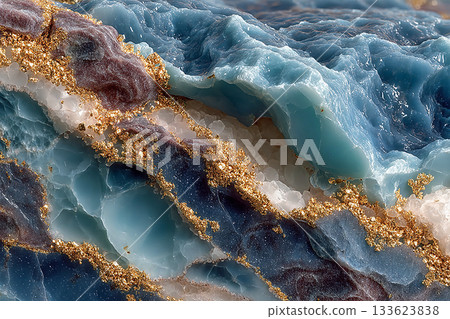 Texture for album cover. Marble polished surface. Veining details. Stone texture. 133623838