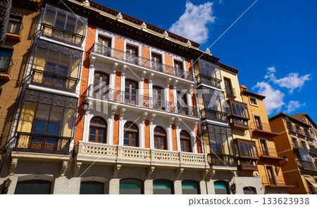Toledo facades in Castile La Mancha Spain 133623938
