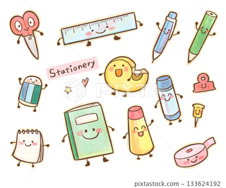 水彩文具人物套裝/兒童及教育 133624192