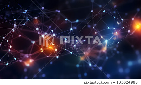 AI-inspired network background showing connections and nodes. 133624983