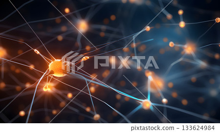 AI-inspired network background showing connections and nodes. 133624984