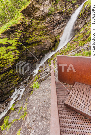 Svandalsfossen area in Norway, Ryfylke route Svandalsfossen area in Norway, Ryfylke route 133626983