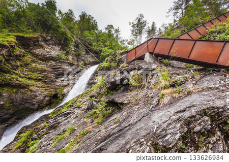 Svandalsfossen area in Norway, Ryfylke route Svandalsfossen area in Norway, Ryfylke route 133626984