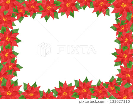 聖誕相框,一品紅,水彩風格,插畫,裝飾相框,新年賀卡,賀卡,背景素材 聖誕相框,一品紅,水彩風格,插畫,裝飾相框,新年賀卡,賀卡,背景素材 133627310