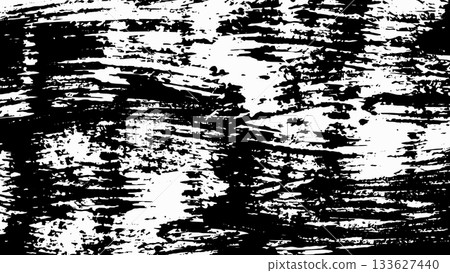 A black and white grunge background. Paints strokes backdrop in black and white. A black-and-white ink splats texture. 133627440