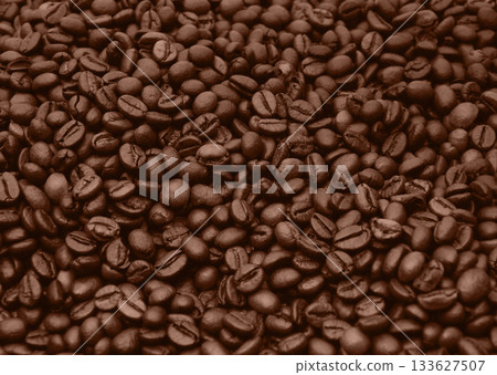 Coffee beans top view background Coffee beans top view background 133627507