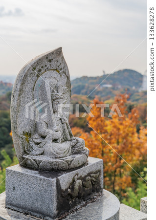 Scenery of Jakko-in temple grounds in autumn 133628278
