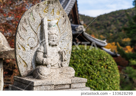寂光院秋天的景色 133628299