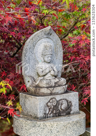 寂光院秋天的景色 133628304