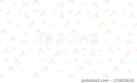 絲帶和搖搖馬的精美圖案背景(透明) 絲帶和搖搖馬的精美圖案背景(透明) 133628638