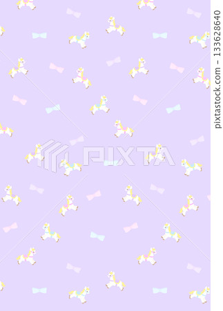 Ribbon and Rocking Horse Fancy Pattern Postcard - Purple Ribbon and Rocking Horse Fancy Pattern Postcard - Purple 133628640